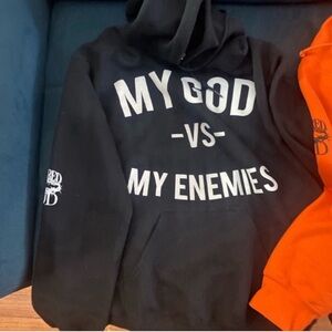 My God Vs My Enemies Hooded Sweatshirt (Black)